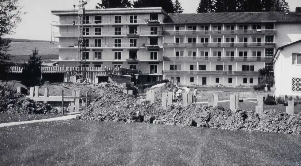 1971 Baustelle der Klinik Prof. Schedel